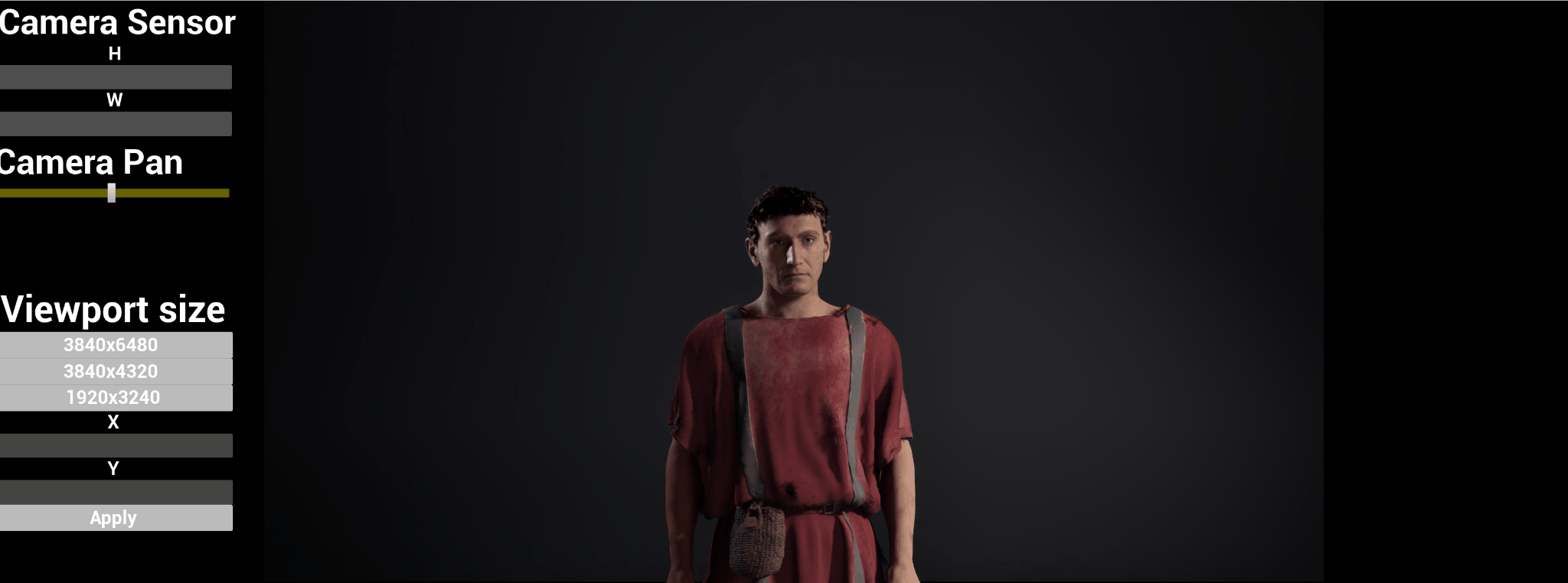 Unreal camera and character setup tool